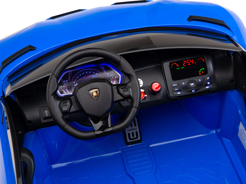 Lamborghini Aventador SVJ Drift Edition 24V Kids Ride-On Car with R/C Parental Remote | Blue