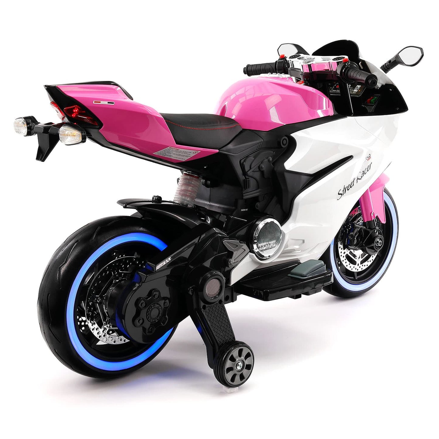 Street Racer 12V Electric Kids Ride-On Motorcycle | Pink