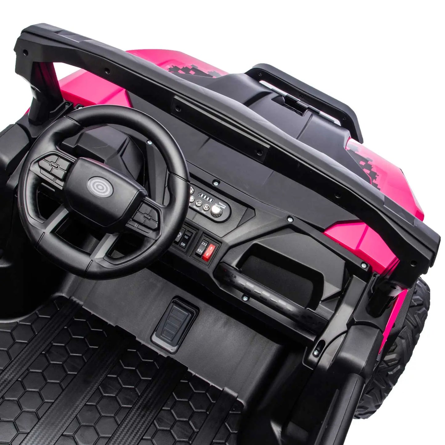 Trail Rider 24V 4WD Kids Ride-On UTV with R/C Parental Remote | Deep Pink