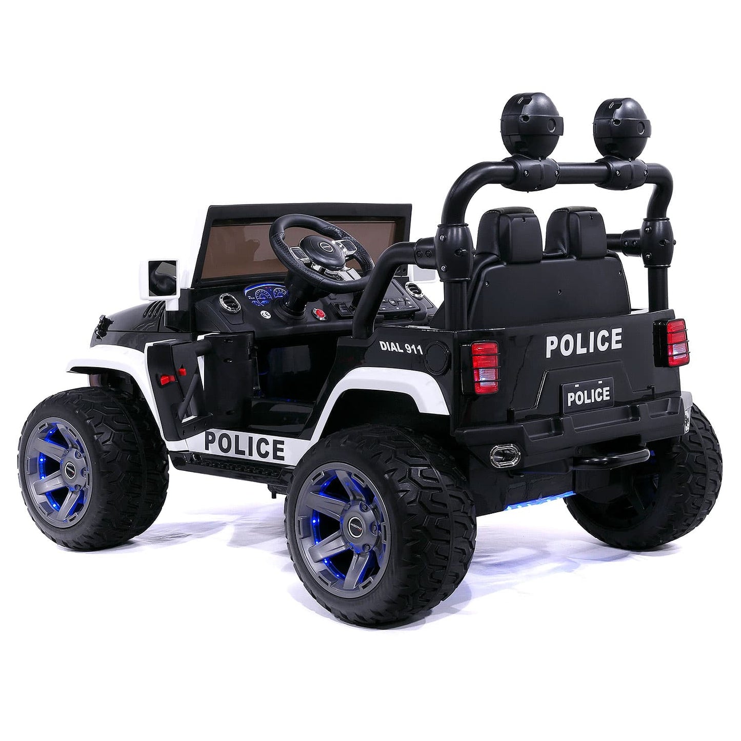 Trail Explorer 24V Kids Ride-On Car Truck with R/C Parental Remote | Police