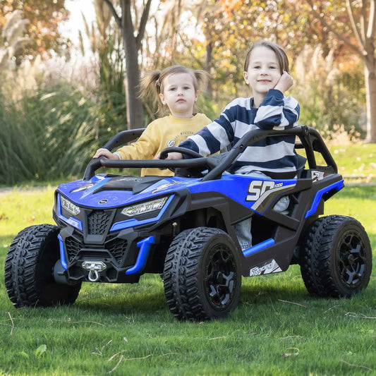 Trail Runner 24V 4WD Kids Ride-On UTV with R/C Parental Remote | Blue