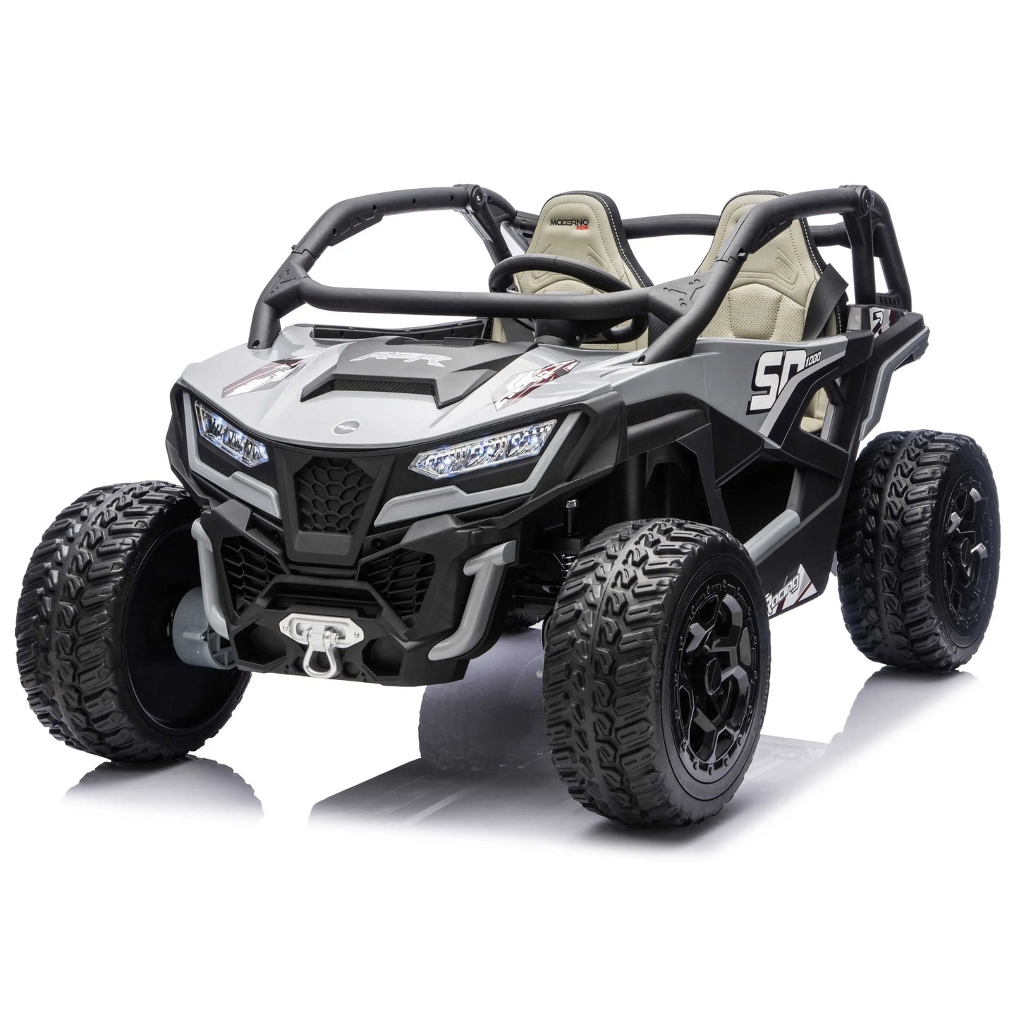 Trail Runner 24V 4WD Kids Ride-On UTV with R/C Parental Remote | Gray