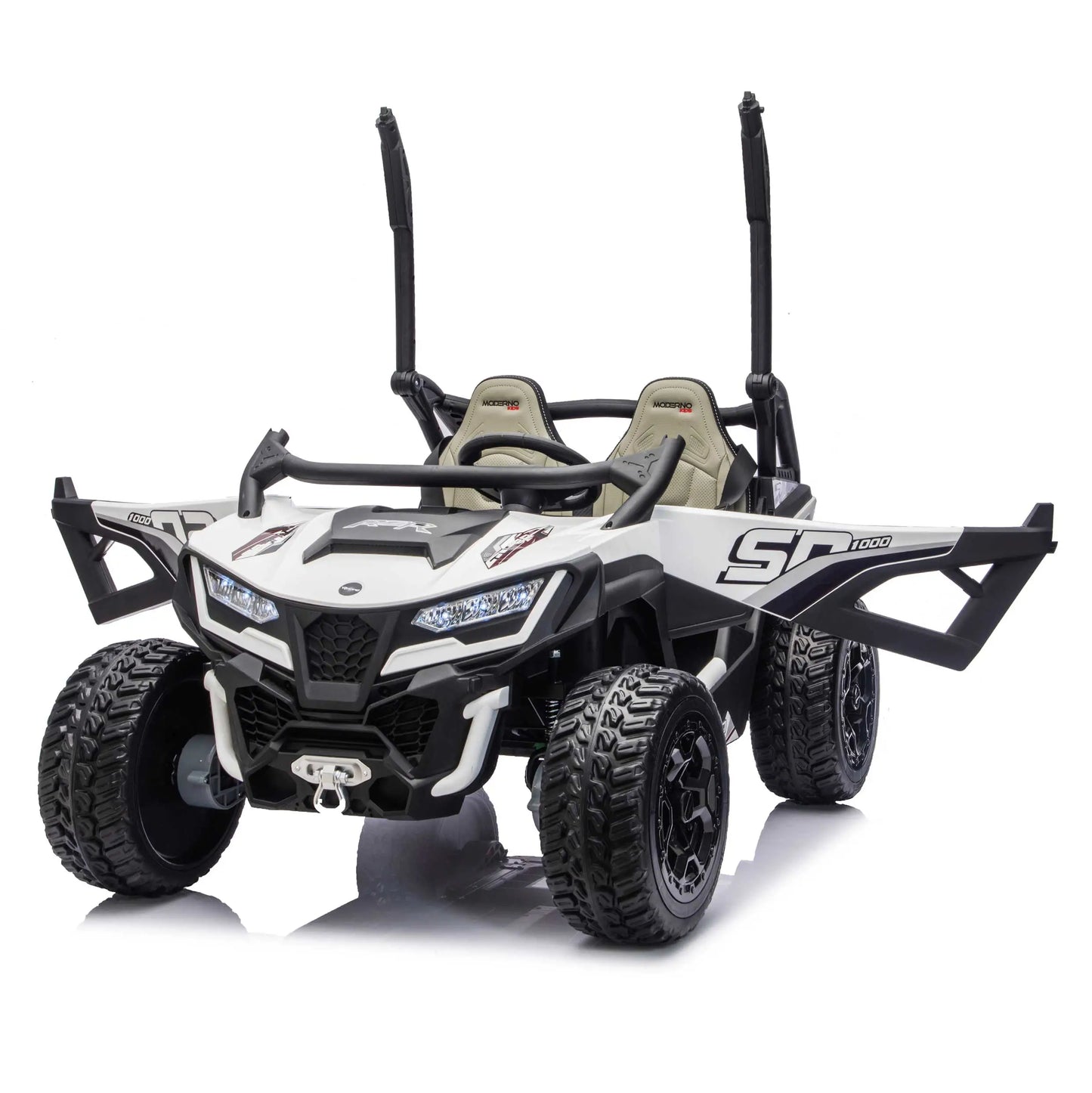 Trail Runner 24V 4WD Kids Ride-On UTV with R/C Parental Remote | White