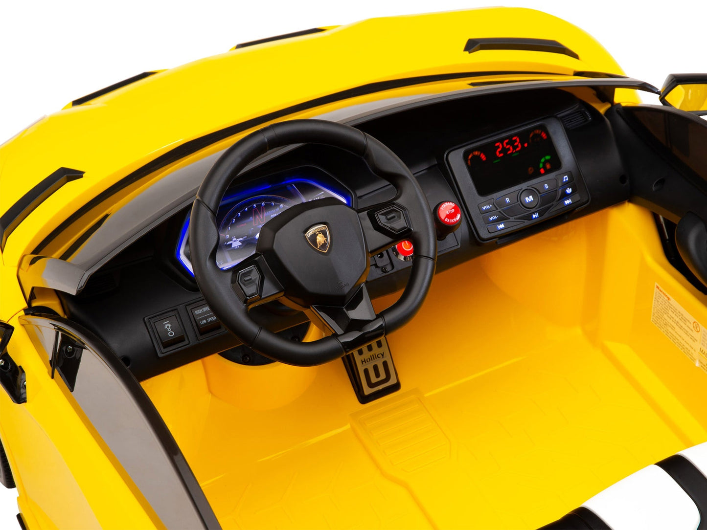 Lamborghini Aventador SVJ Drift Edition 24V Kids Ride-On Car with R/C Parental Remote | Yellow